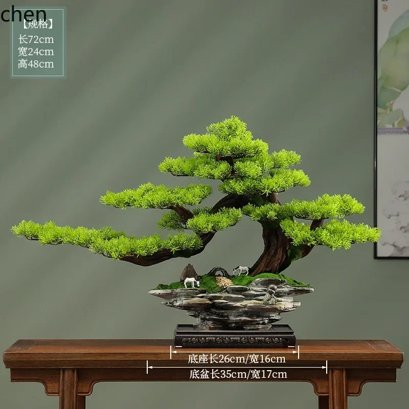 FZ نبات أخضر صناعي مزيف بونساي مدخل المنزل مكتب سطح المكتب زينة زخرفية #4