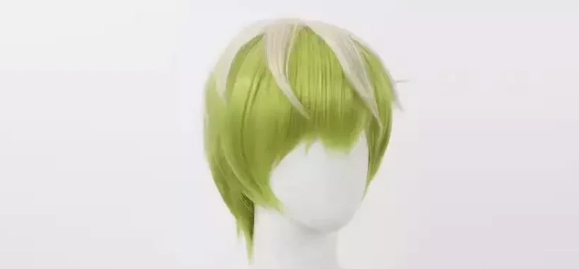 Chained Soldier Tenka Izumo Cosplay Wigs 30cm Short Mixed Green Synthetic Hair