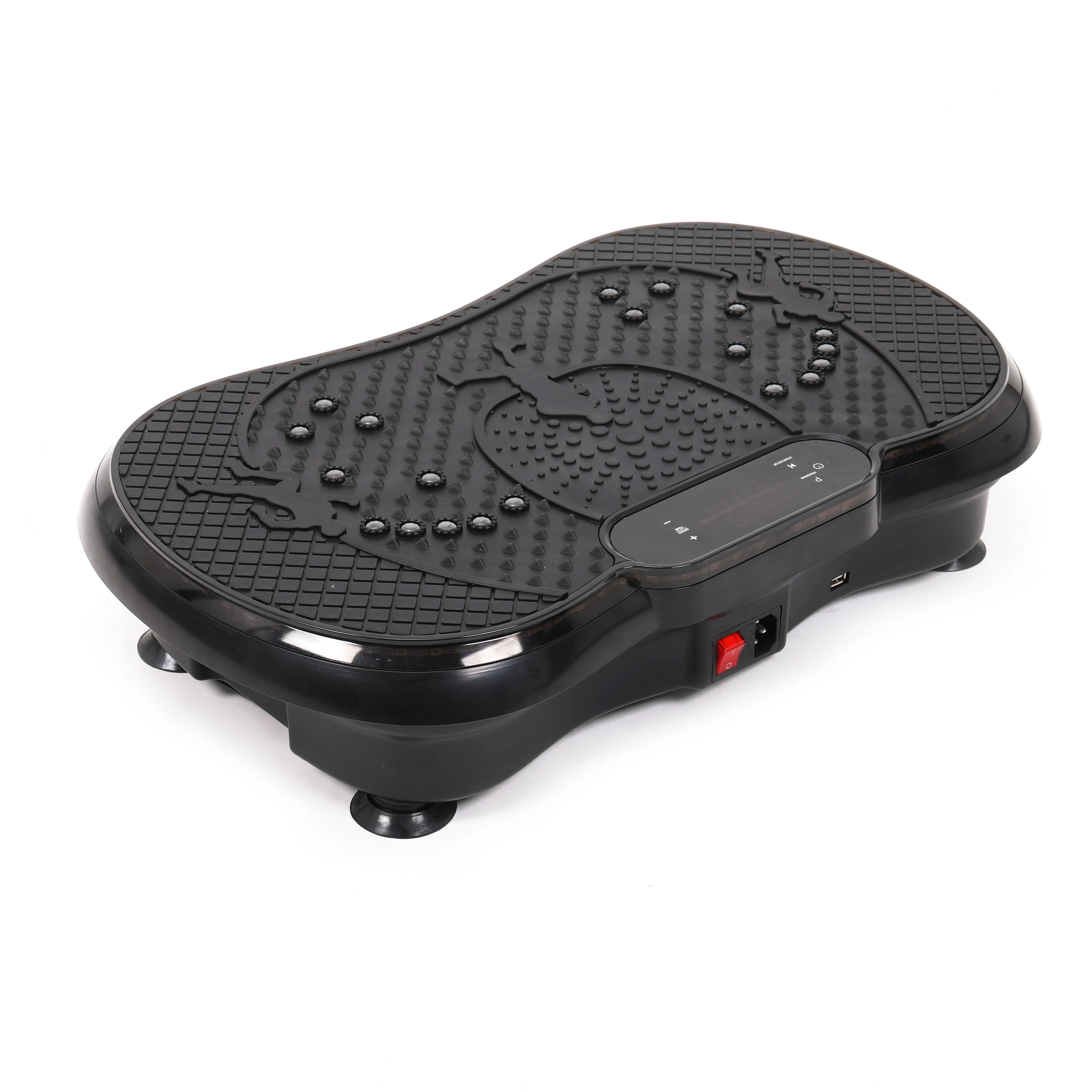 

Vibration Plate, 150kg Capacity ABS Vertical Oscillation Platform with 5-Color Ambient Light Strip, Whole Body Vibration Machine