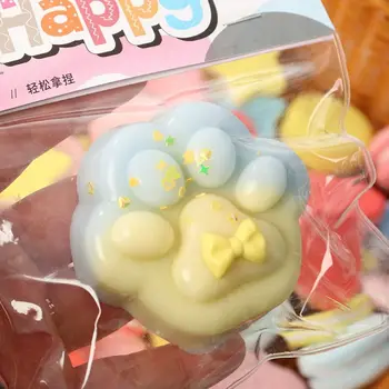 Cat Paw Cat Paw Slow Rebound Toy Mini Simulation Food Squeeze Bread Toy Creative Bear Hawaiian Bread Slow Rebound Toy Children