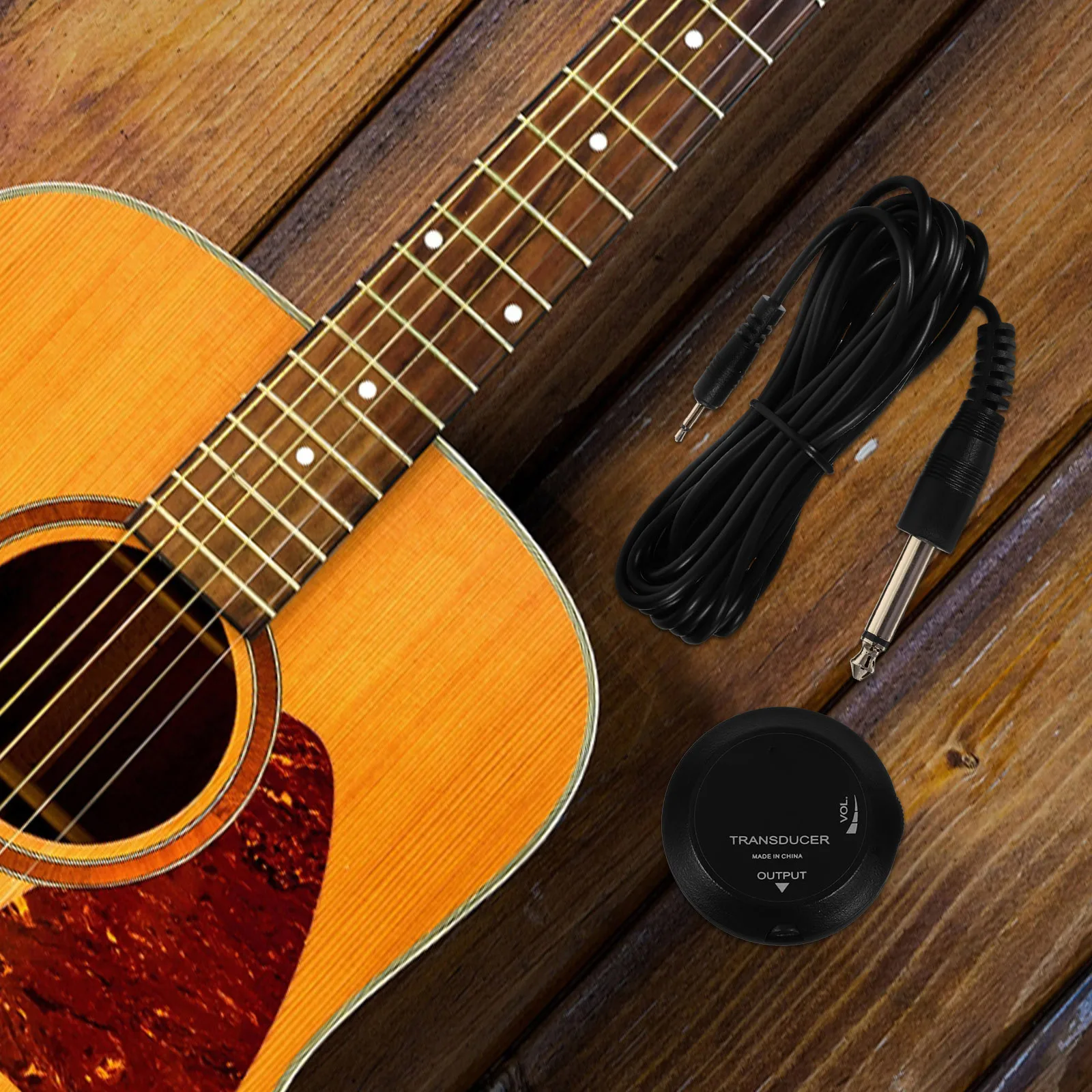 

Pickup Acoustic Guitar Ukulele Condenser Transducer Piezo Microphone Practical Instrument