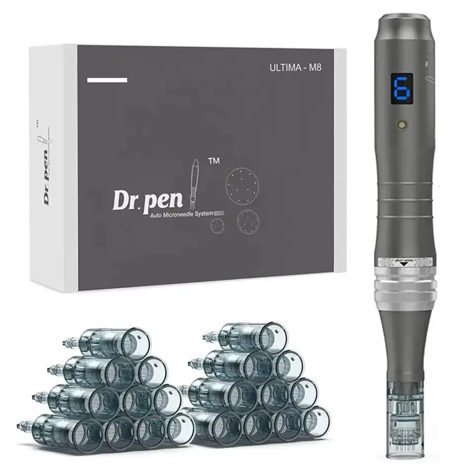 Dr pen-Kit de cuidado de la piel Ultima M8, dispositivo con cartucho de 22 piezas, Derma inalámbrico, microagujas, tratamiento profesional, máquina