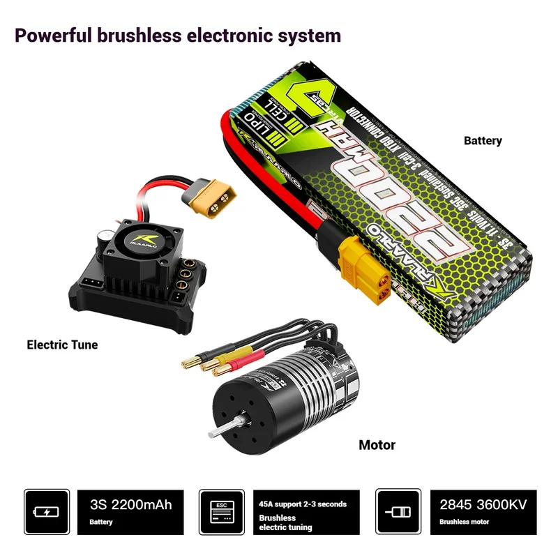 Rlaarlo X12S bürstenloses 1/12 elektrisches RC-Fernbedienungsauto für Erwachsene mit Allradantrieb, Hochgeschwindigkeits-Drift-Rennspielzeug, Differentialsperre