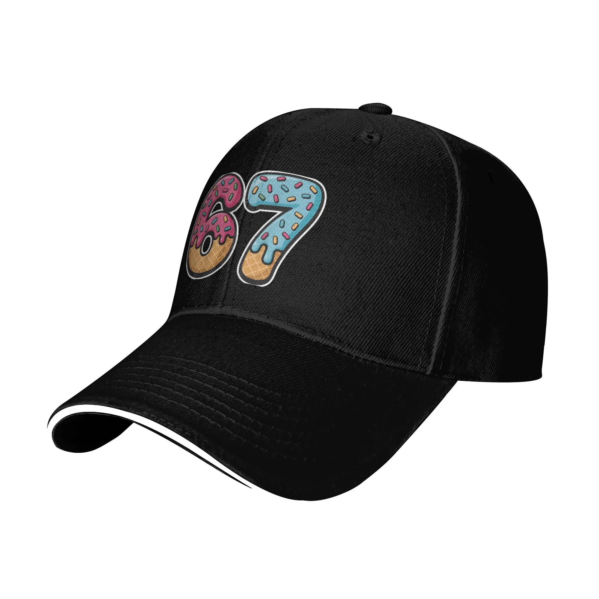 67 Ice Cream Drip Baseball Caps Popular  Sandwich Hats for Men Women Adjustable Dad Hat Fishing