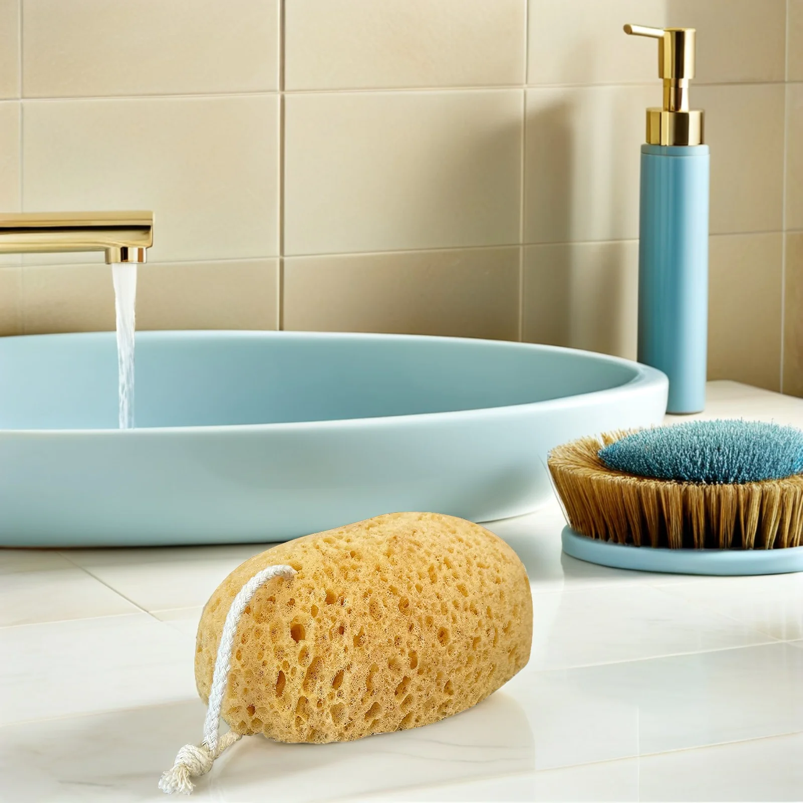 

2pcs Bath Sponge Exfoliating Soft Body Scrubbers Foaming Cleansing Shower Tools For Women Men Kids Lanyard Retain Detergent Baby
