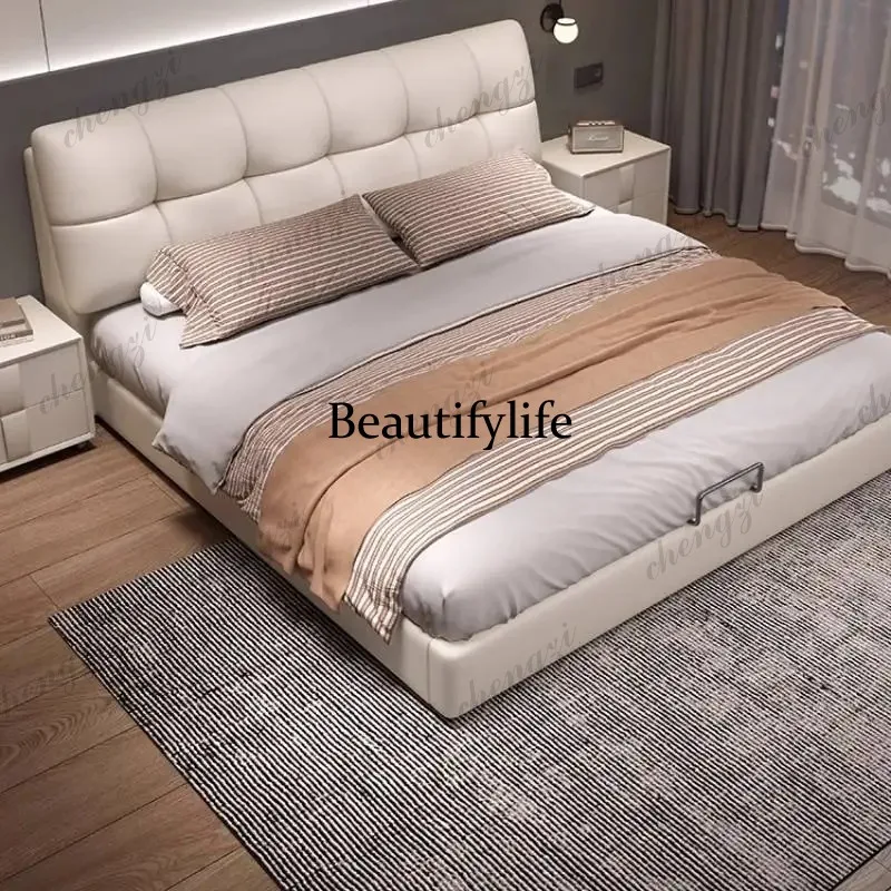 Room European Luxury Double Bed Frame Kids Insert Storage Full Size Double Bed Bedroom Wooden White Schlafzimmer Bett