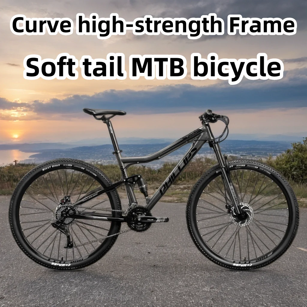 27.5-inch MTB Full Suspension soft tail shock absorbing Bike dual disc brake Cross Country Bike variable speed Mountain Bicycle