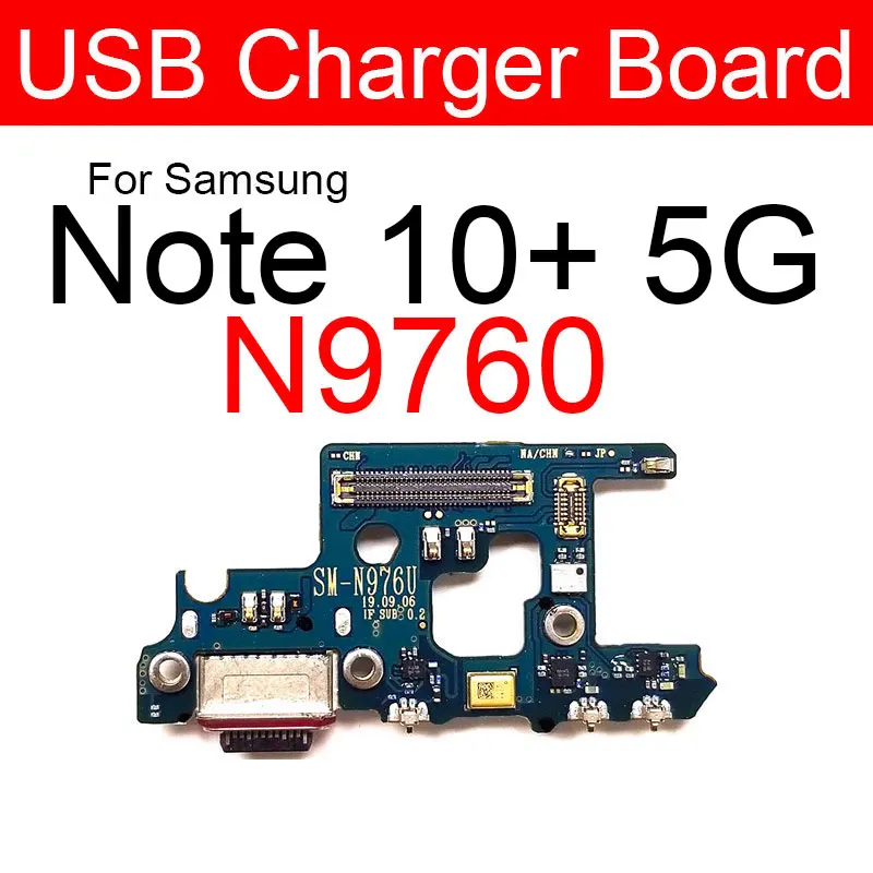 USB Charger Charging Port Jack Board For Samsung Galaxy Note 10+ Plus N976V N970V N976B/N N976F N976U N9760 Repair Parts