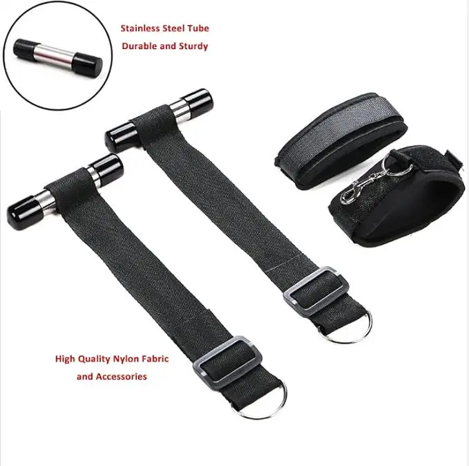 

BDSM Kit Restraint Sex Kits Bondage Set Hanging Wrist Cuffs Door Hanging Restraints Toy with 2 Adjustable Wrist Cuffs Handcuffs