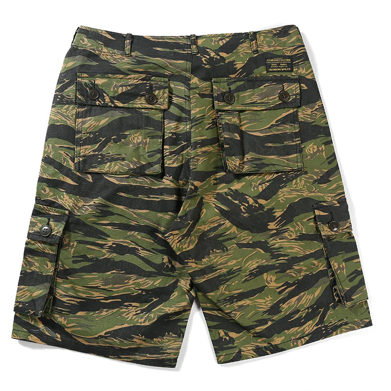 New Tiger Camouflage pantaloncini tattici da uomo tasche Multiple pantaloncini da palestra Casual militari Army Jungle Outdoor Pantalones Cortos