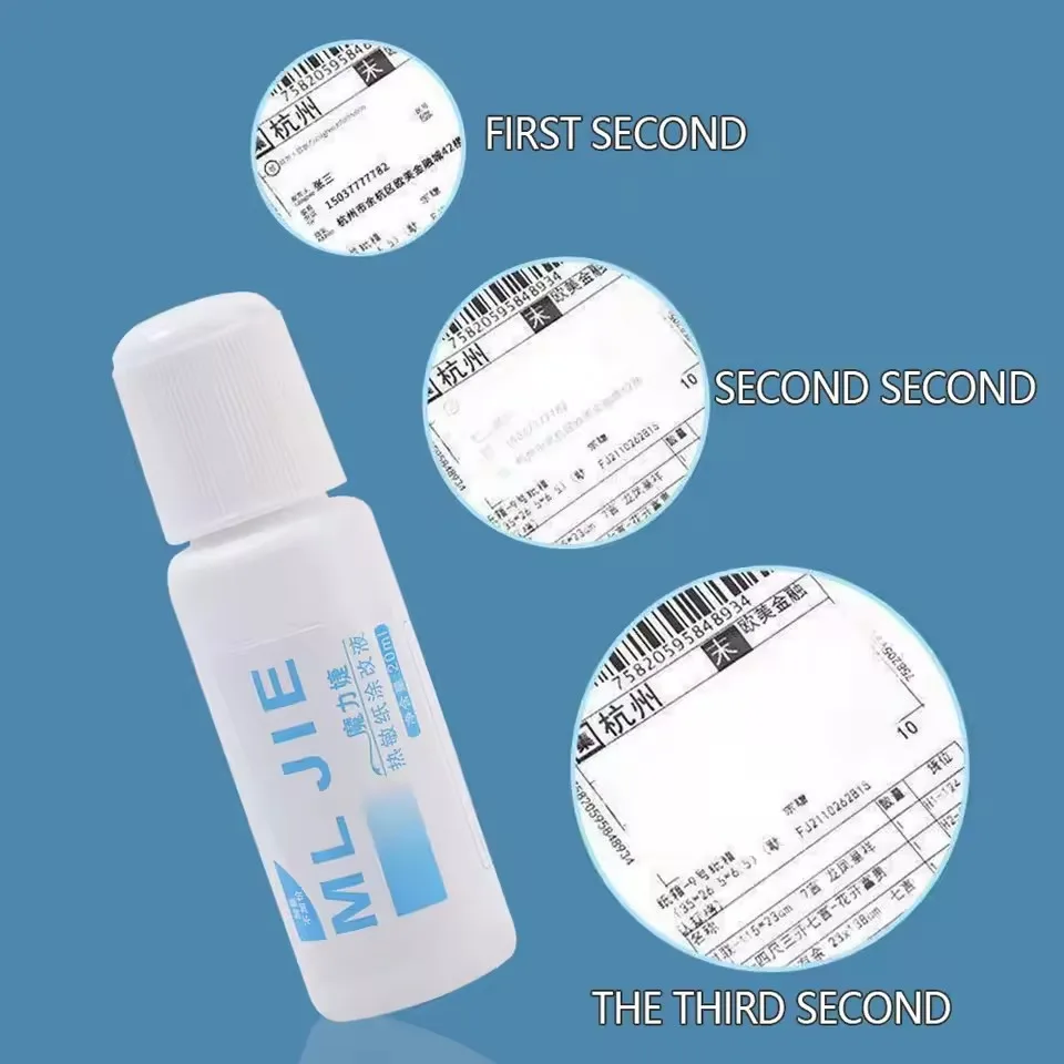 Fast-Drying 50ml Thermal Paper Correction Fluid Eraser Package Parcel Box ID Information Protector Anti Peep Identity Info Guard