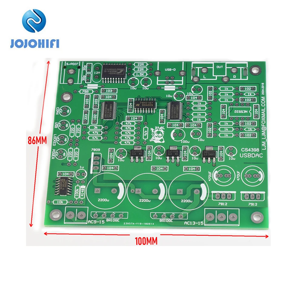 CS8416+CS4398+CM102S USBDAC PCB+IC Including All Patch Components Excluding Other Components