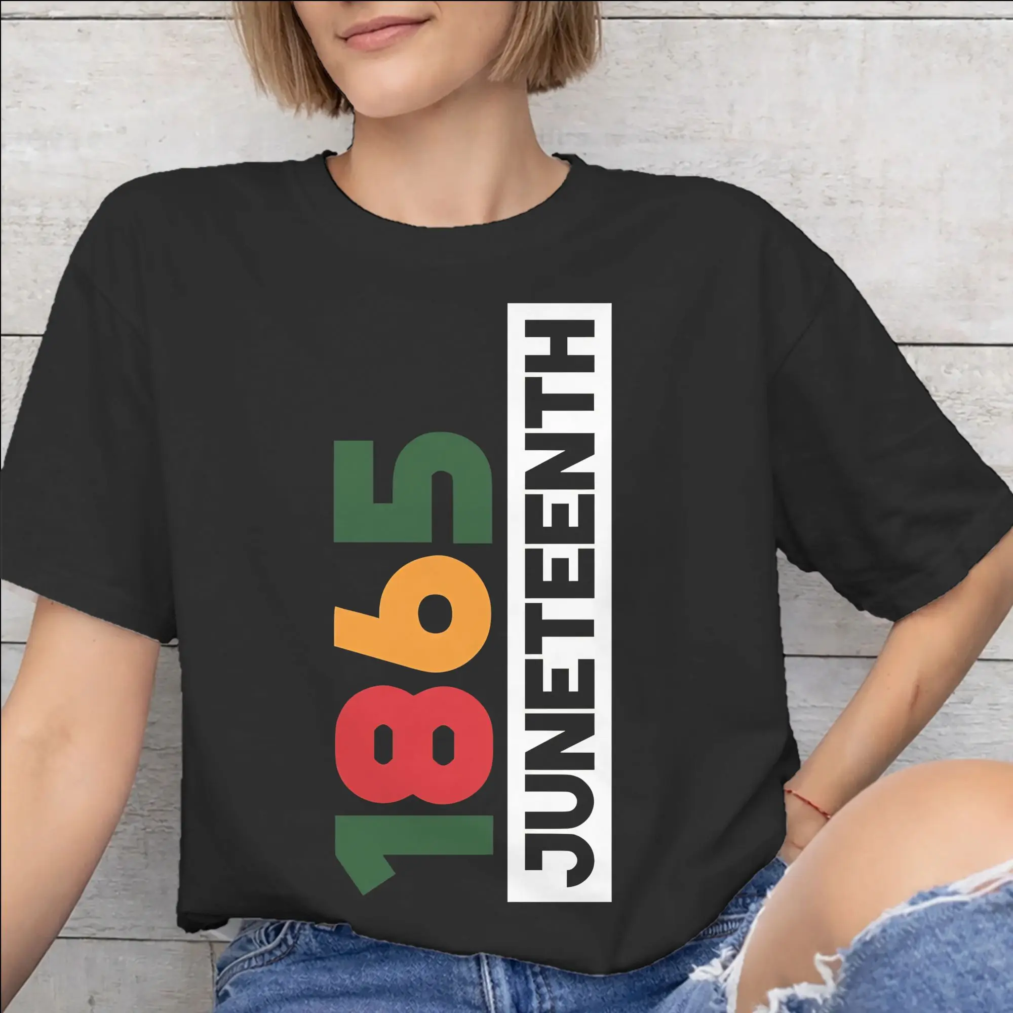 Juneteenth Day 1865 June 19th African American Pride Tee Shirt for Men Women Printed T Shirts  100% Cotton Clothes