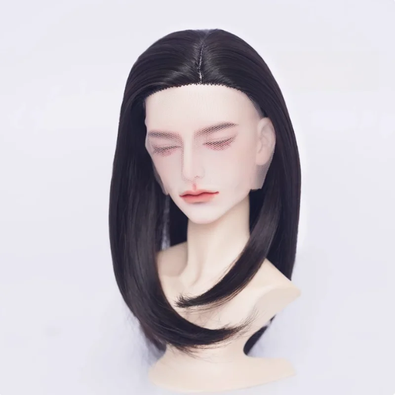 BJD Wigs Soft Long Hair for 1/3 Dolls Wigs Doll Gold Pink Brown Black Wig(Only Wig)