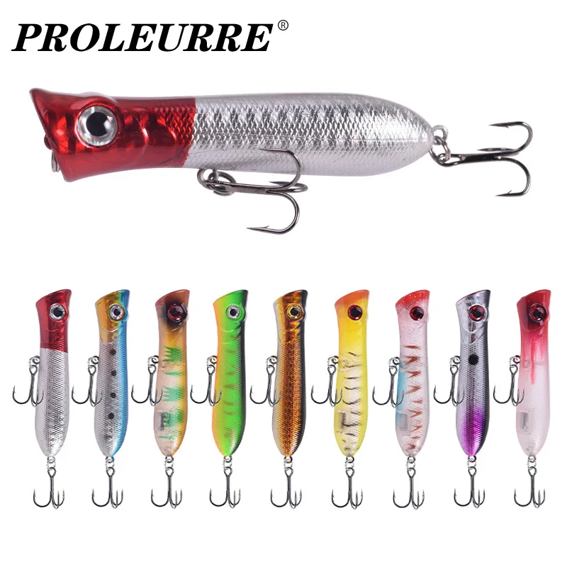 

Hot Selling Popper Fishing Lures 8cm 11g Topwater Wobblers Swimbait​s Plastic Artificial Hard Bait Bass Crankbait Fishing Tackle