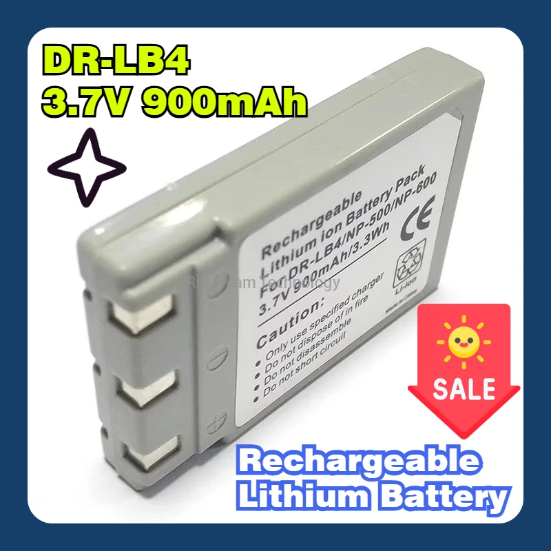 

DR-LB4 3.7V 900mAh Rechargeable Lithium Battery Pack,for KONICA MINOLTA Digital Revio KD-310,KD-400Z,KD-500Z
