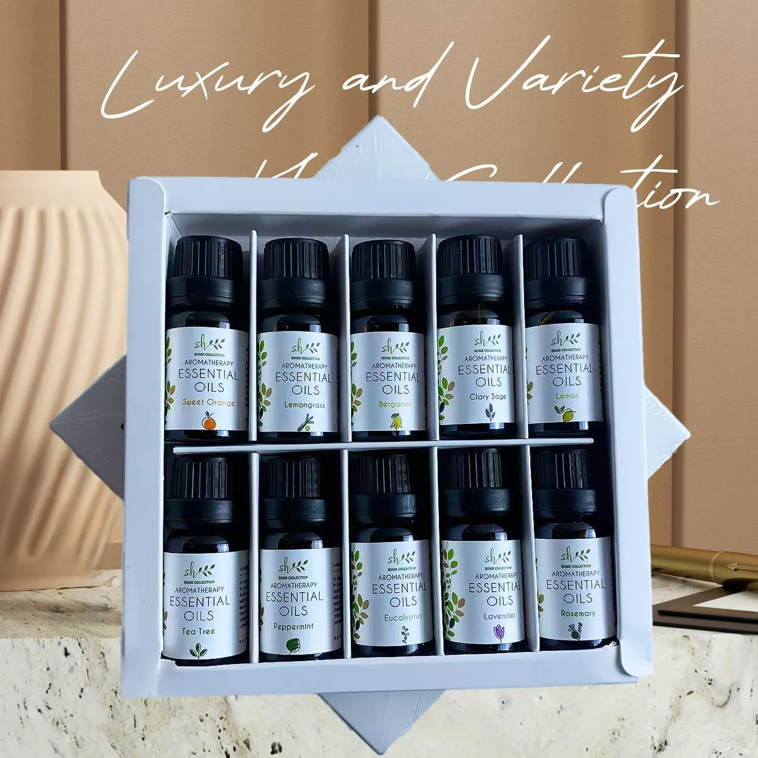 Nieuwe 10 stks/set Essentiële Olie Set Citroen Zoete Oranje Lavendel Eucalyptus Vanille Aroma Olie voor Geur Massage Spa HumidifierOil