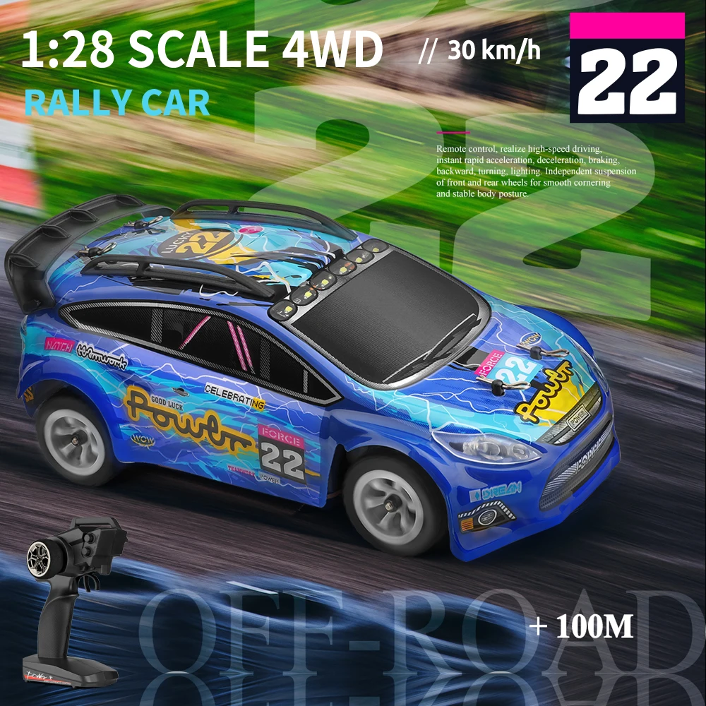 WLtoys 284010 2.4G RC CAR With LED Light 4WD Remote Control Drift Cars Professional Racing Toys GTR Model for Children Gifts