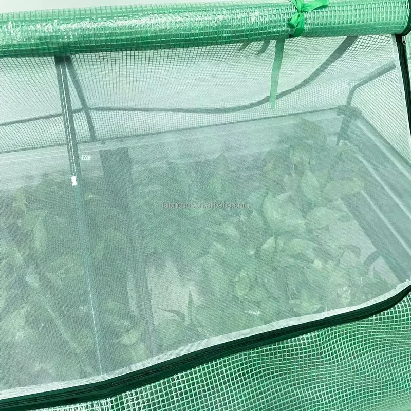 Portable Mini Garden Greenhouse with PE Cover Zipper Door Outdoor Waterproof Steeple Greenhouse Easily Assembled for Home Use