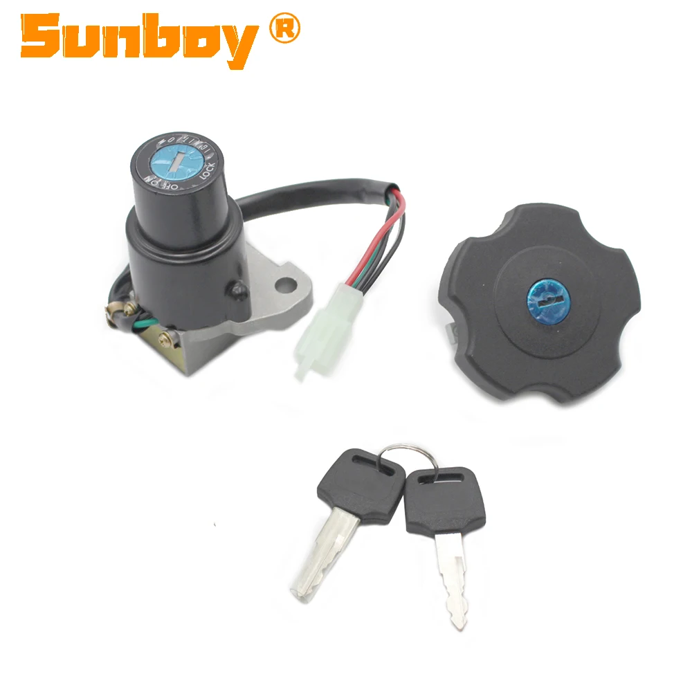 Motorcycle Fuel Gas Cap Ignition Switch Lock with Key For Yamaha XT600 TW200 DT200 DT200R XT225 Serow 225