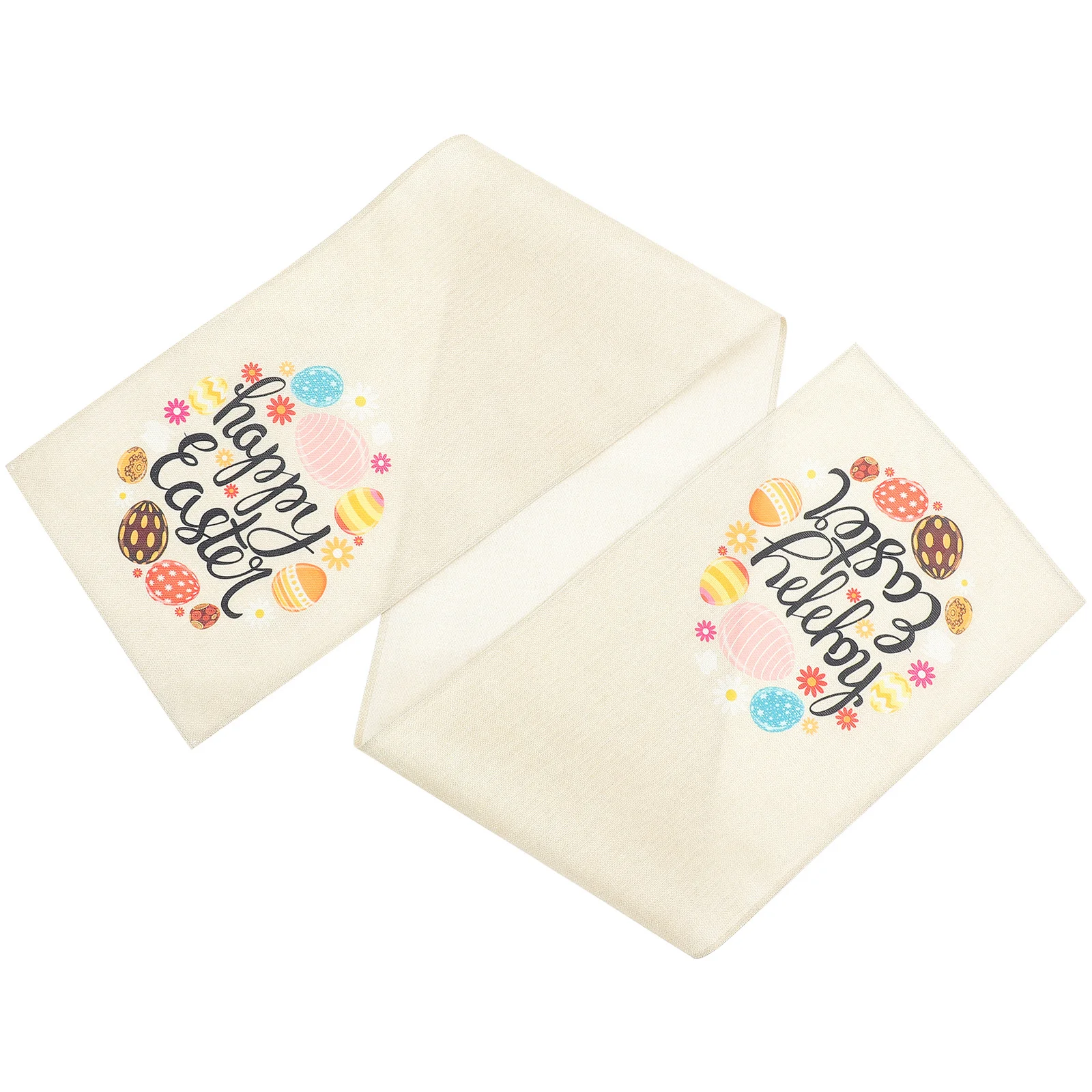 

Easter Table Cloth Linen Style Decorative Runner for Dining Table Coffee Desk Fireplace Mantel Porch Entrance Decor