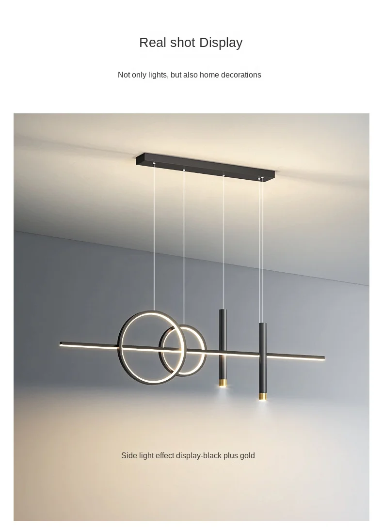 Restaurant Lichter nordischen Kronleuchter Licht Luxus minimalist ischen Esstische Barth eke Designer minimalist ische Streifen beleuchtung – Detail 14
