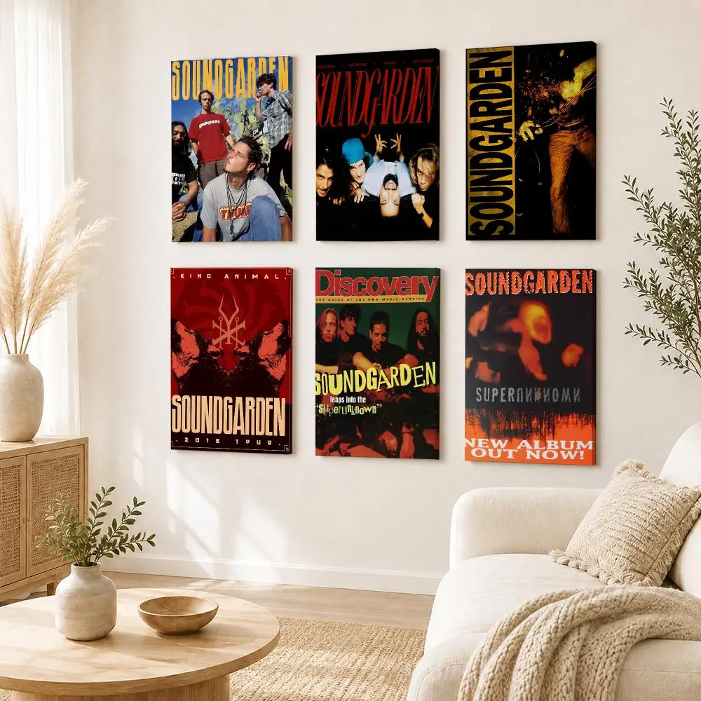 Classic Hot S-Sound GardenS Band Cool  Poster Self Adhesive Aesthetic Wall Art Picture for Living Room Home Decoration Gift