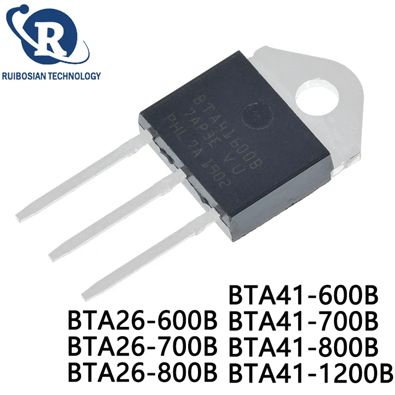 5PCS BTA41-600B BTA41-700B BTA41-800B BTA41-1200B BTA26-600B BTA26-700B BTA26-800B TO-3P Triacs High power BTA41-600 BTA41-800