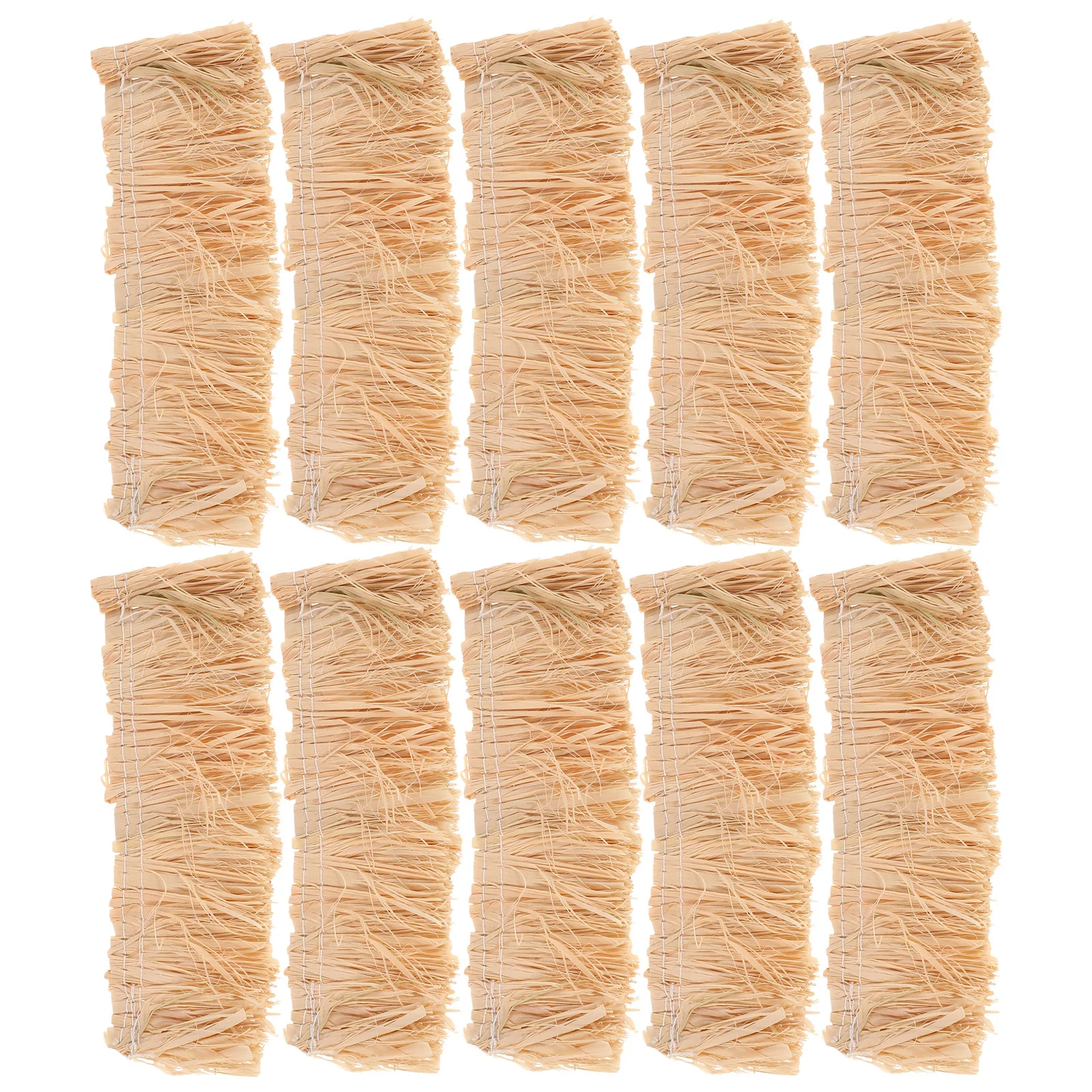 12 قطعة سقف من القش المزيف الواقعي 3.93X1.57 "بلاط سقف العشب الاصطناعي المصغر لديي ديكور المنزل الديوراما الحرفية في الهواء الطلق #4