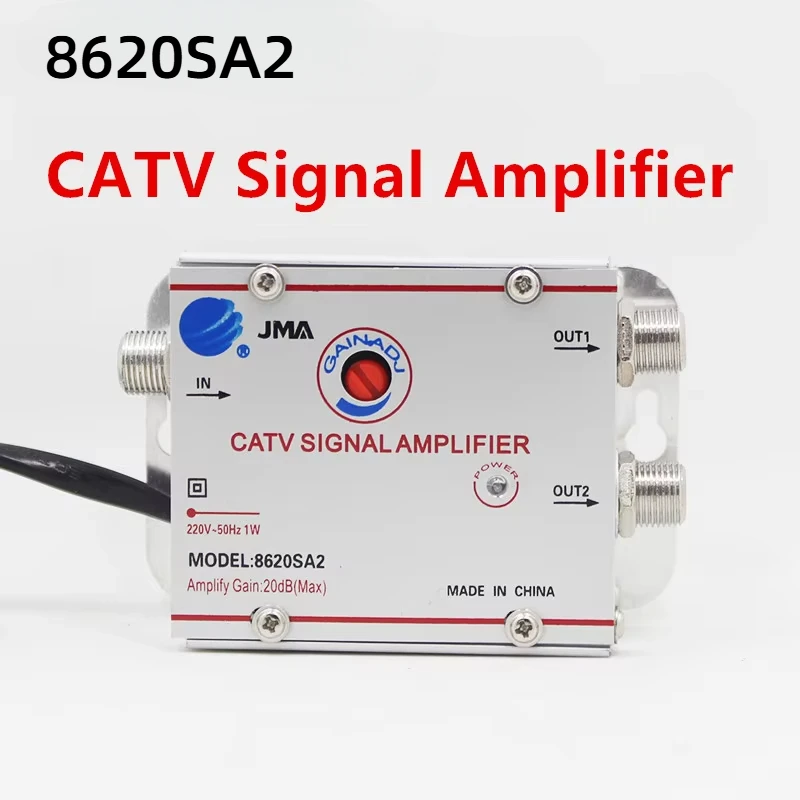 2 vías DTMB ganancia 20DB Cable TV divisor amplificador Cable antena amplificador de señal para equipos de TV 45Mhz a 860MHz 220V enchufe de la UE