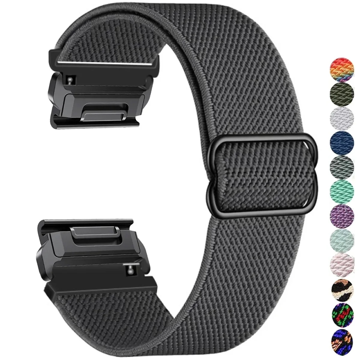 26mm 22mm Nylon Strap For Garmin fenix 5 Plus 6X 7x Pro Band Watch Elastic Wristband Bracelet Fenix 6 5 Pro Venu2 Forerunner 945