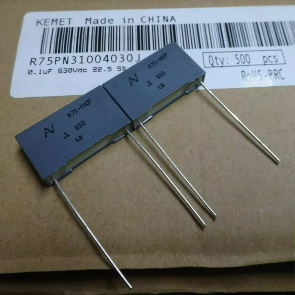 

5pcs/lot AV R75 0.1uf 630V 100nf u1 104 J Brand New 22.5mm Film Capacitor (Thickness: 6mm) R75PN31004030J