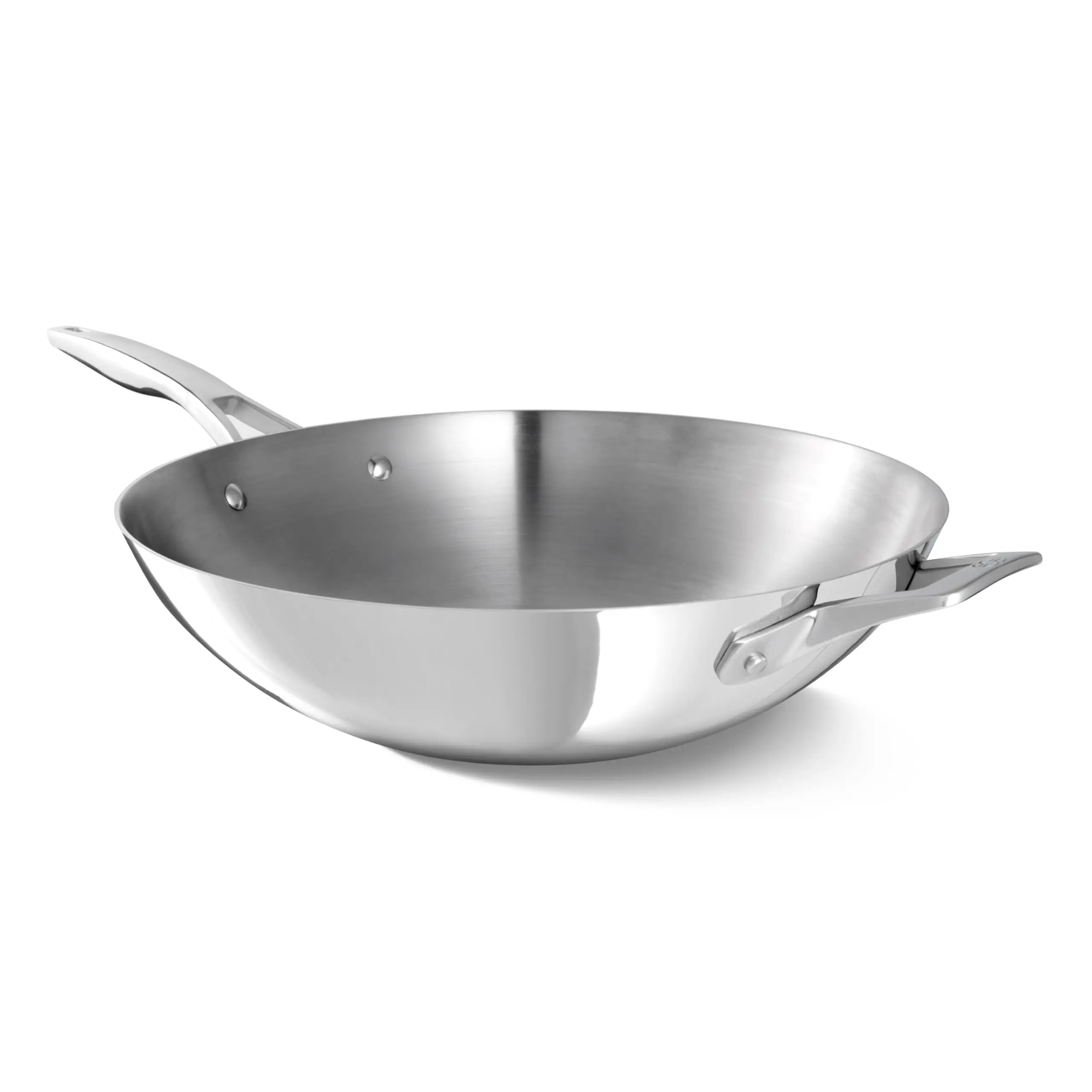 10" Stainless Steel Kadai Pan, 5-Ply Clad, Induction Compatible Professional Cookware