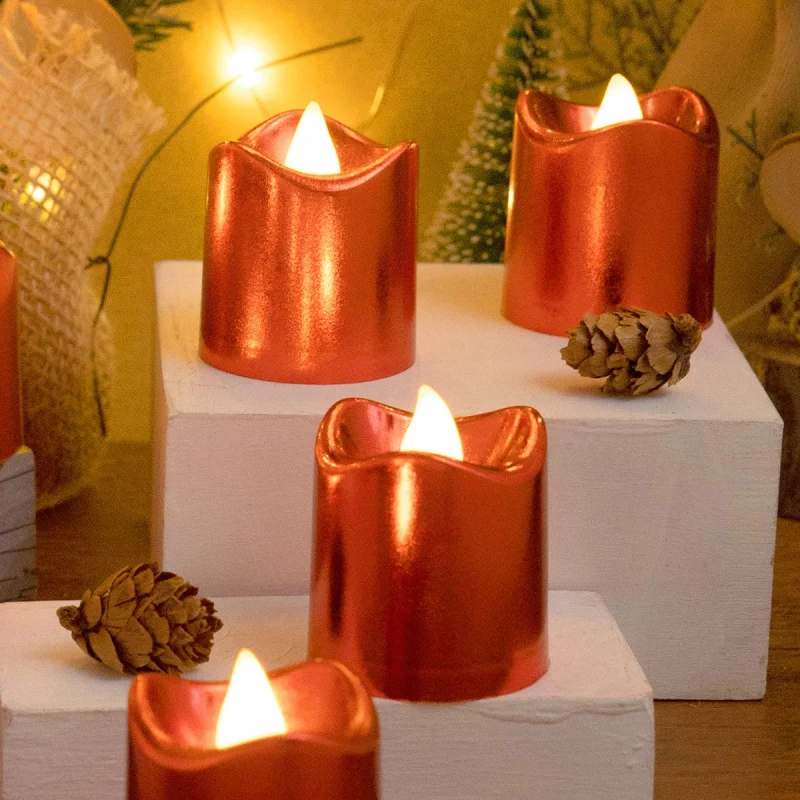 6pcs Flameless LED Candle Tea Lights Christmas Church Wedding Fake Electronic Candle Wedding Anniversary Decoration Home Decor image 5
