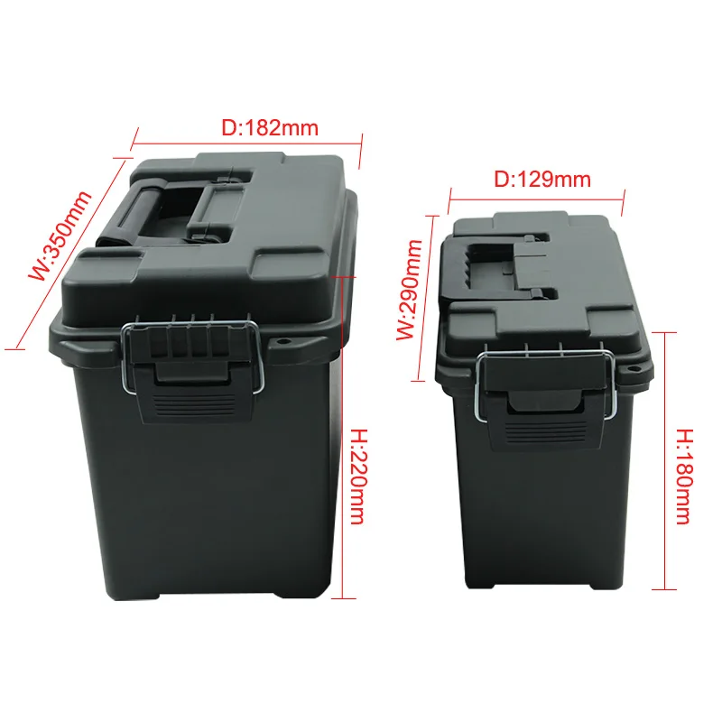 صندوق الذخيرة البلاستيكي الأسلحة تخزين آمن الذخيرة يمكن خفيفة الوزن عالية القوة الذخيرة ملحق قفص حقيبة للتخزين صندوق الأمان رصاصة