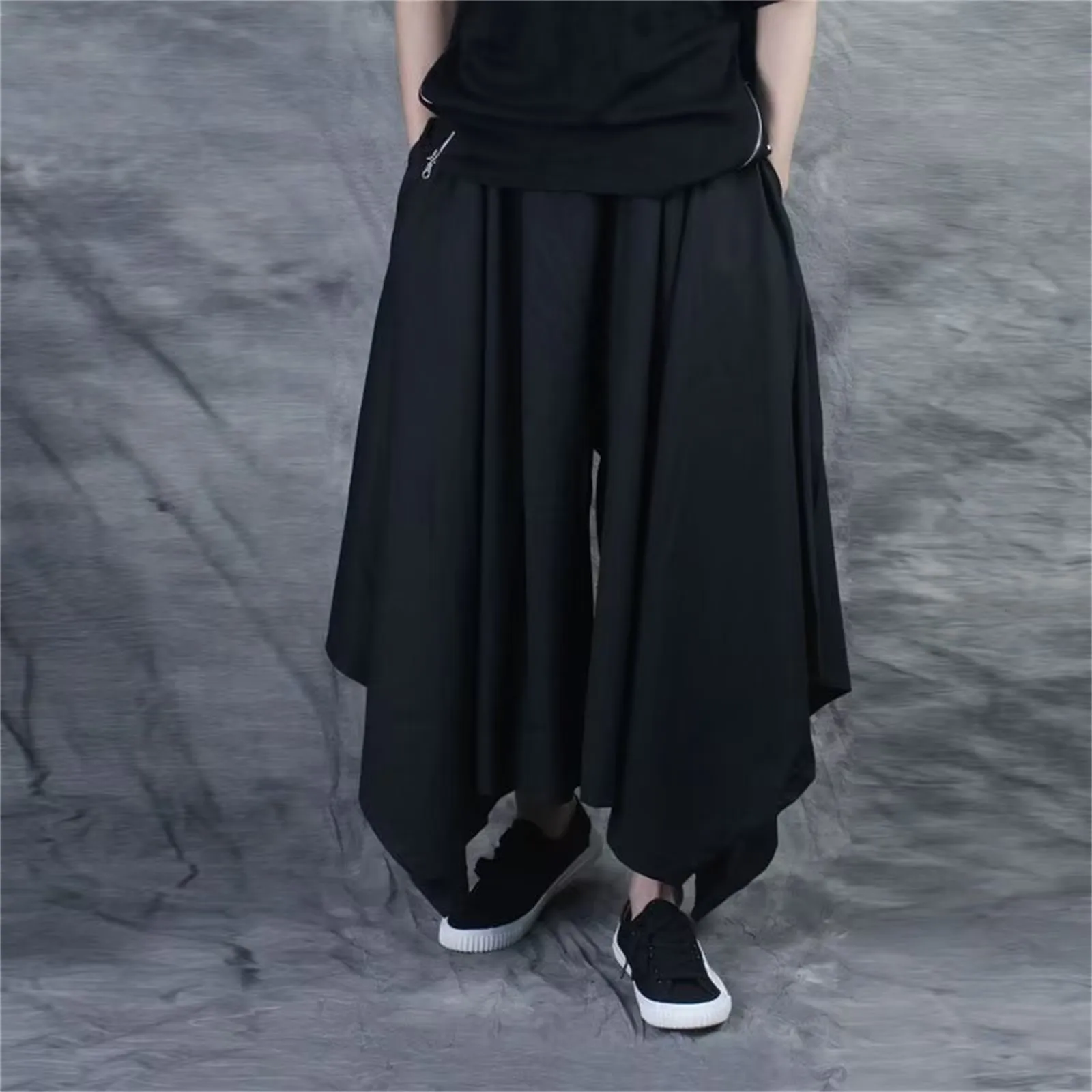 New Pants For Boys Men'S Casual Skirt Pants Loose Summer Wide Leg Harem Pant Japanese Style Kendo Culottes Ropa Para Caballero