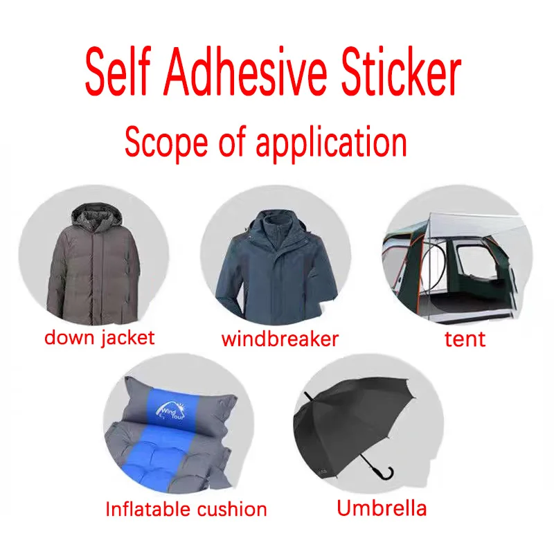 10X18cm Self Adhesive Repair Kit Fix Rips Holes Down Jacket Clothes Washable Patches DIY Repair Raincoat Umbrel Cloth Sticker