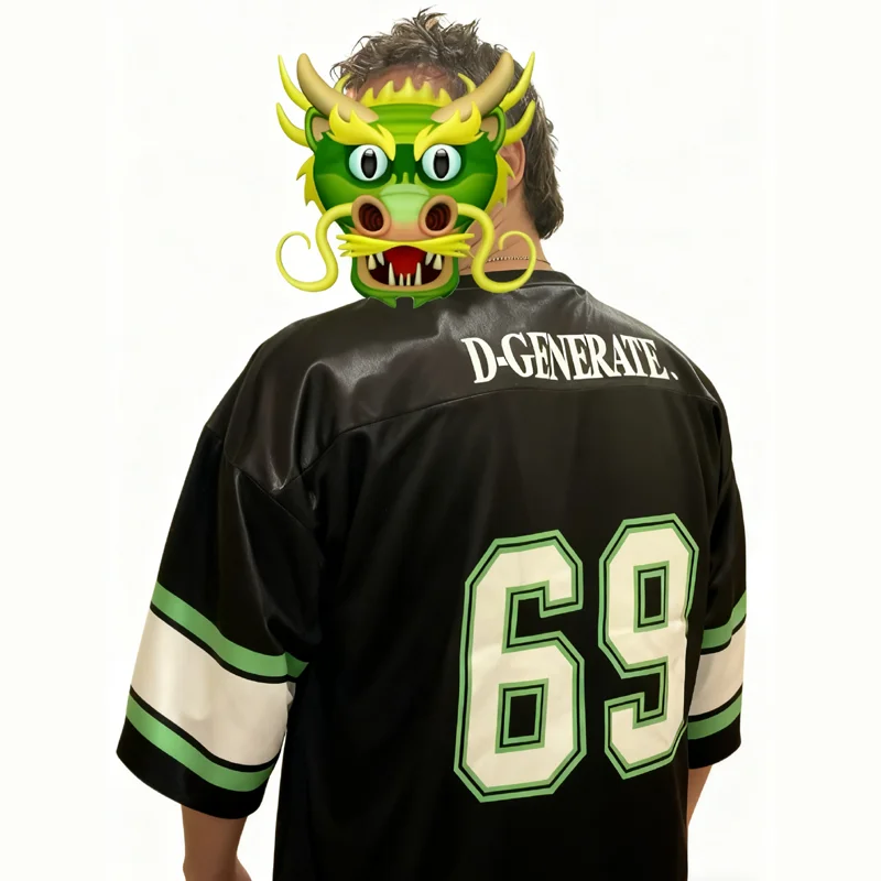 قميص المصارعة D Generation X الرسمي ريترو جيرسي تي شيرت قابل للتنفس لمحبي الدراجات النارية وكرة القدم #2