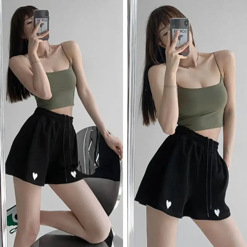 Sweatpants Summer Thin Embroidery Shorts Women Streetwear Fashion Hot Pants Loose Causal Korean Pantalones Cortos De Mujer