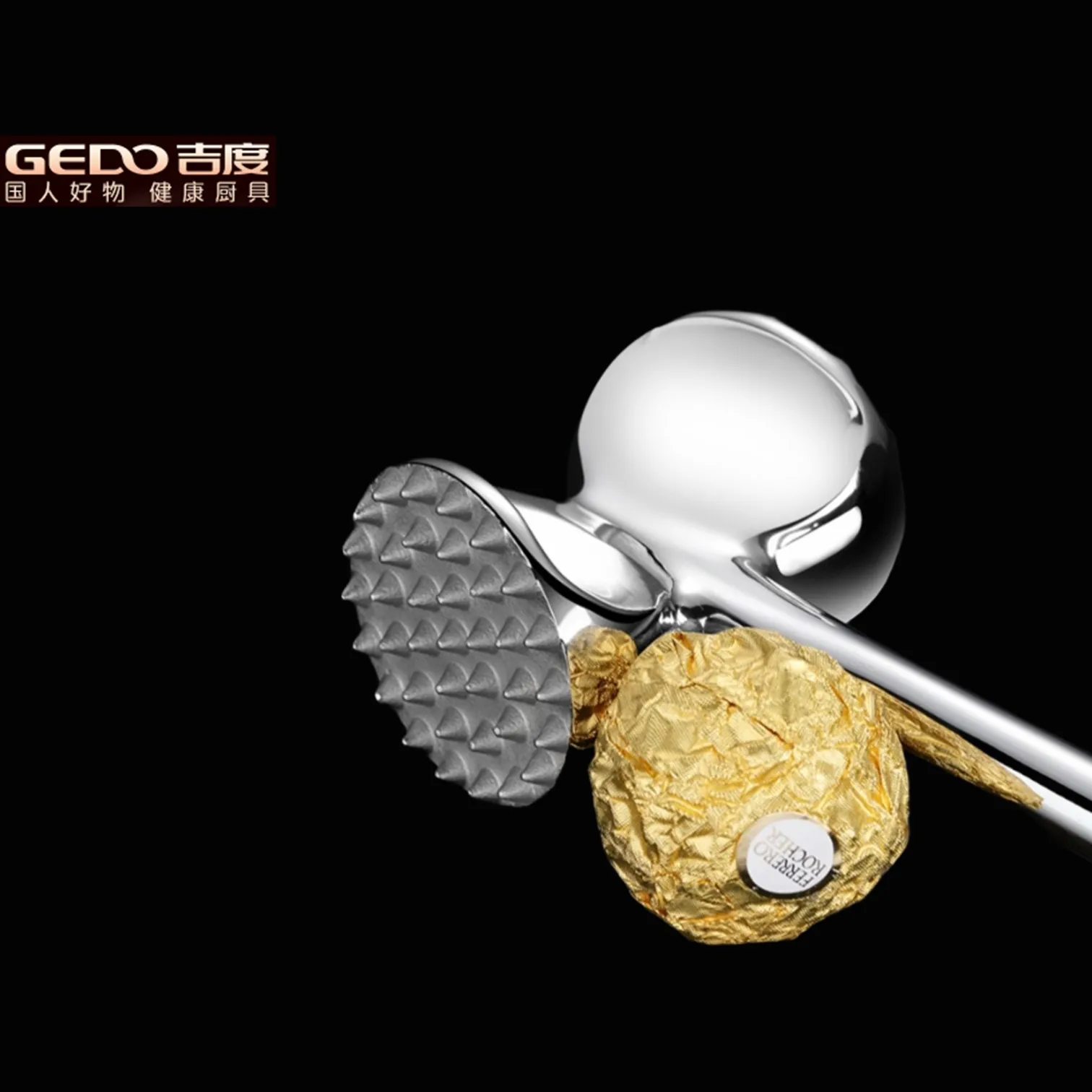 

GEDO Original Design Luxury Kitchen Manual Meat Tenderizer 2 Side Nails Steak Hammer 30° Tilted Ergonomic Handle Pork Pounder