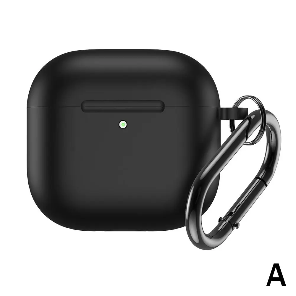 Para apple airpods4 cor sólida silicone protetor integrado anti-queda, com caso fivela à prova de poeira montanhismo anti-scr g4w1