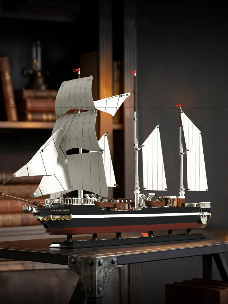 Idea Ocean Going Merchant Ship Baustein-Set: Endurance Clipper Konstruktionsmodell, Lehrreiches Spielzeug, Sammlerstück als Geschenk – Detail 9
