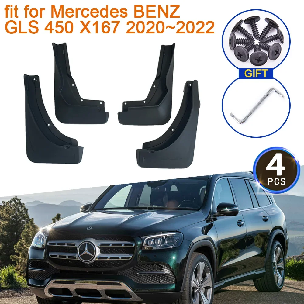 

Mudguard for Mercedes Benz GLS 450 X167 2020~2022 Accessories 2021 2x Mudflap Fenders Anti-splash Upguards Car Front Rear Wheels