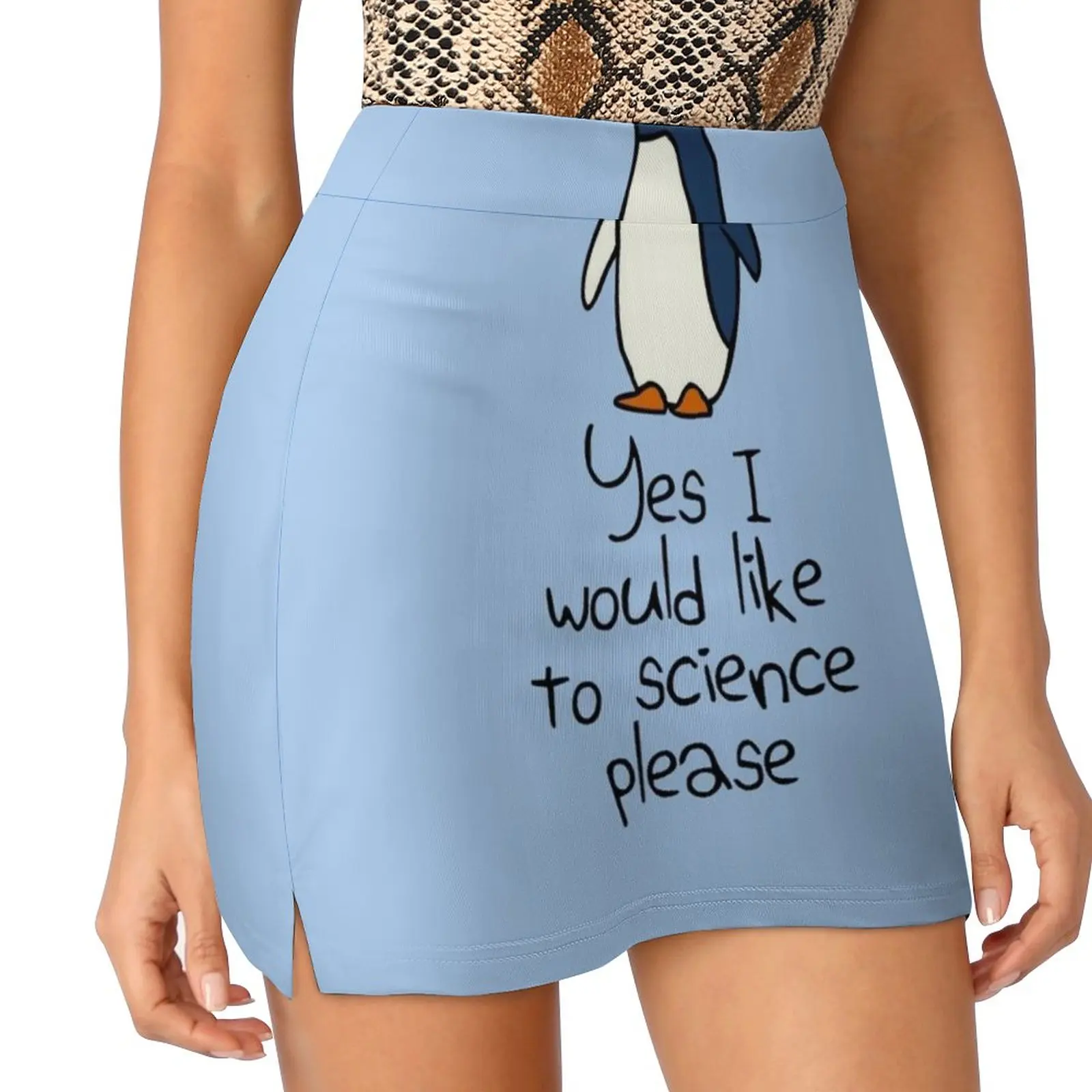 Yes I Would Like To Science Please Penguin Women's skirt Mini Skirts A Line Skirt With Hide Pocket Penguin Yes I Would Like To