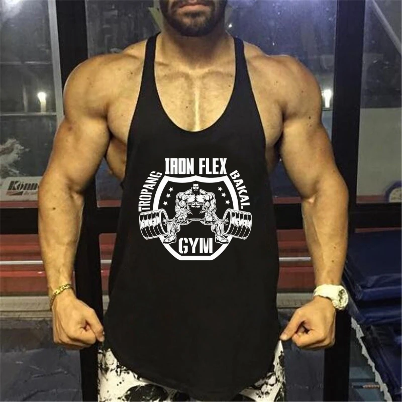 Men's Cotton Gym Stringer Singlet Y Back Lightweight Sleeveless Vest Quick - Dry Performance Tank Breathable Bodybuilding Shirt