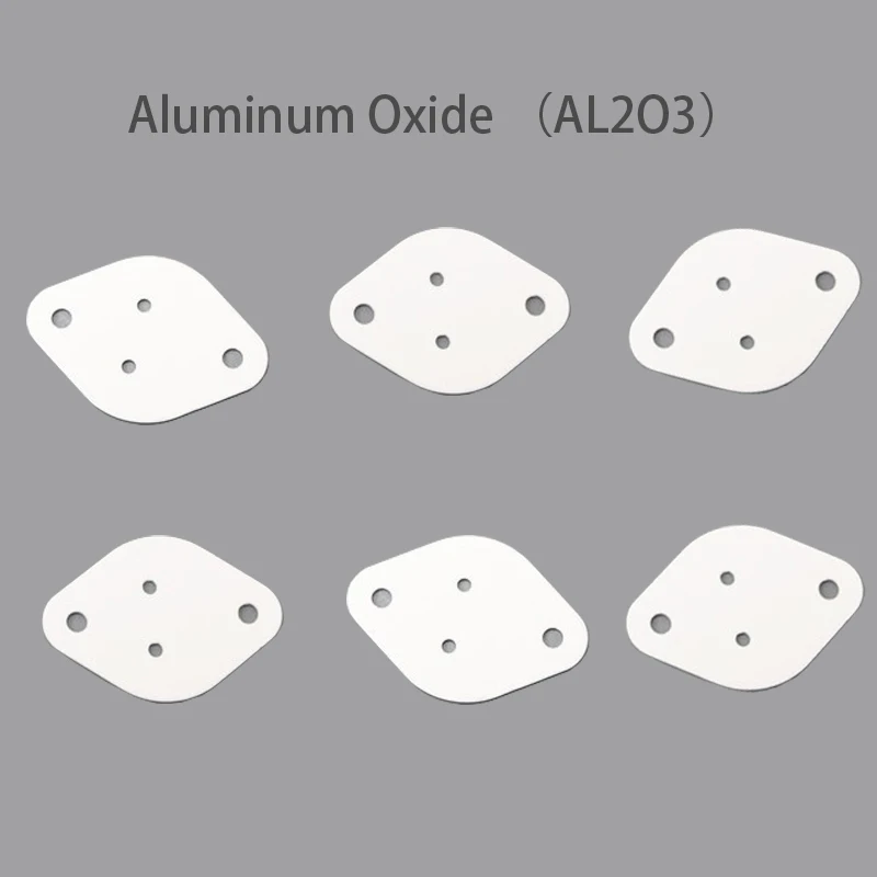 

TO-3 41*29*1mm 41x29x1mm AL2O3 Aluminum Oxide Alumina Four Holes Oval Insulation Thermal Conductive Ceramic Pad Gasket Sheet