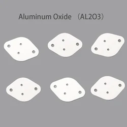 TO-3 41*29*1mm 41x29x1mm AL2O3 Aluminum Oxide Alumina Four Holes Oval Insulation Thermal Conductive Ceramic Pad Gasket Sheet