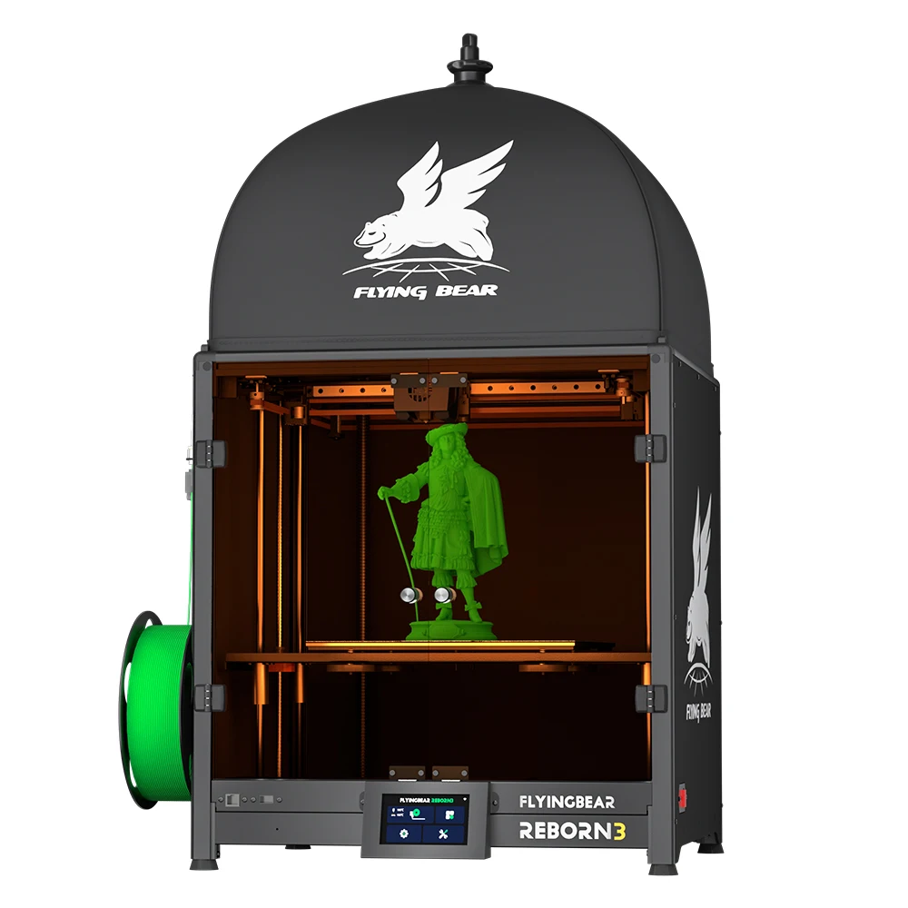 3D-принтер FLYINGBEAR Reborn 3, высокоскоростной, 500 мм/с, CoreXY, автоматическое выравнивание, большая площадь печати, 300 × 300 × 350 мм, прочный цельнометаллический набор для самостоятельного изготовления