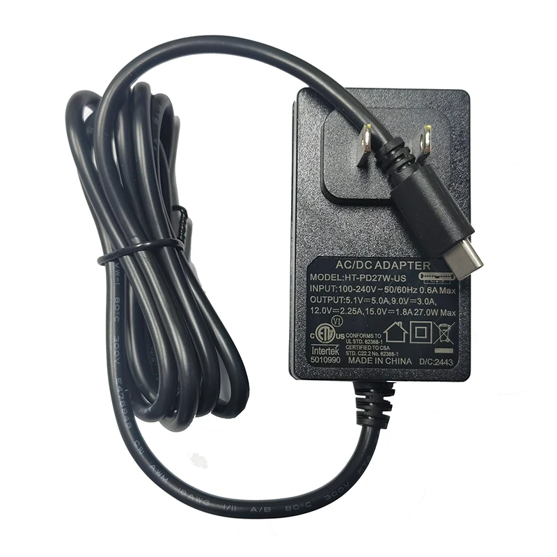 

Адаптер питания Raspberry Pi 5, 5,1 В, 5 А, PD27 Вт, вилка типа C, США, Великобритания, сертификация качества UL