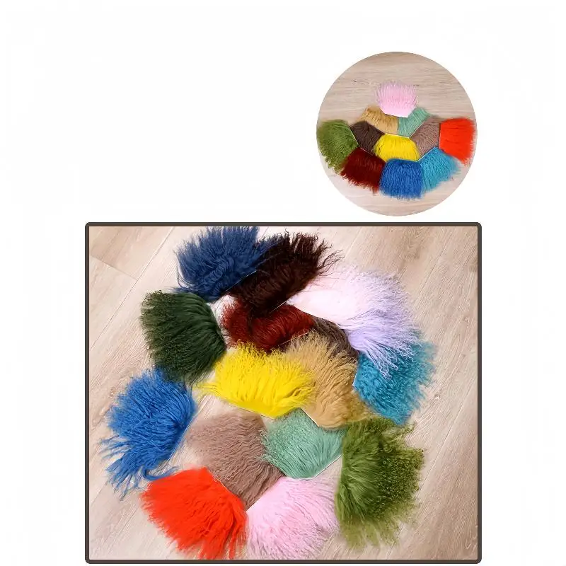 1Pc Dollhouse Mongolia Fur Sheepskin Wool Curly Hair Extensions Texture Hair Row SD Blyth Wigs Hair Dolls Accessories